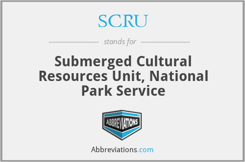 SCRU - Submerged Cultural Resources Unit, National Park Service