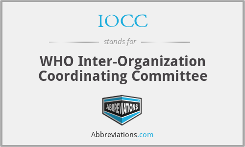 IOCC - WHO Inter-Organization Coordinating Committee