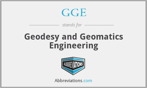 GGE - Geodesy and Geomatics Engineering