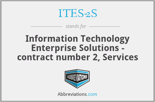 ITES-2S - Information Technology Enterprise Solutions - contract number 2, Services