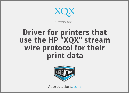 XQX - Driver for printers that use the HP 