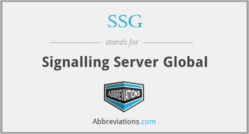 SSG - Signalling Server Global