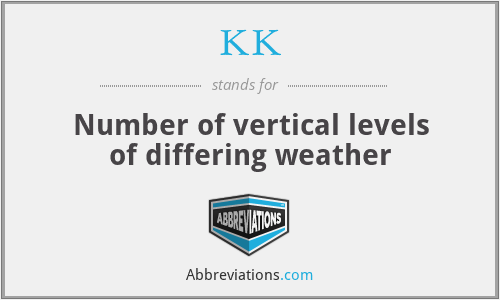 KK - Number of vertical levels of differing weather