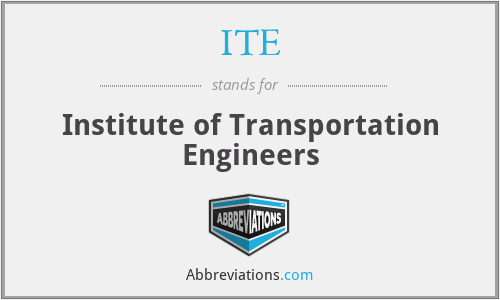 ITE - Institute of Transportation Engineers