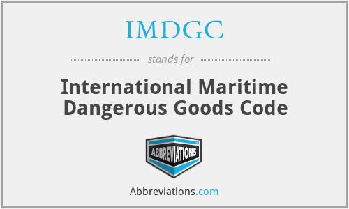 IMDGC - International Maritime Dangerous Goods Code