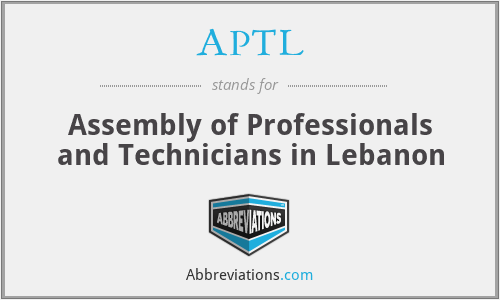 APTL - Assembly of Professionals and Technicians in Lebanon