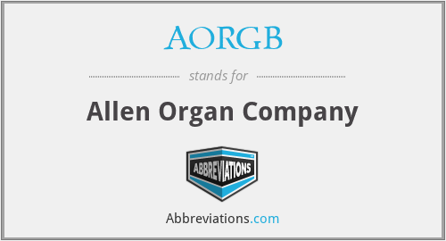 AORGB - Allen Organ Company
