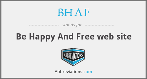 BHAF - Be Happy And Free web site