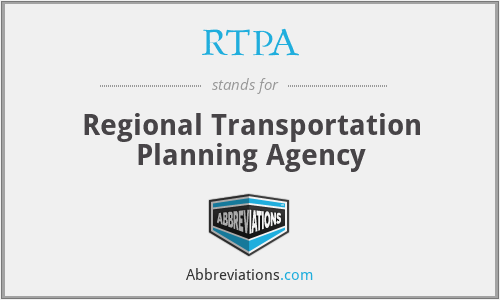 RTPA - Regional Transportation Planning Agency