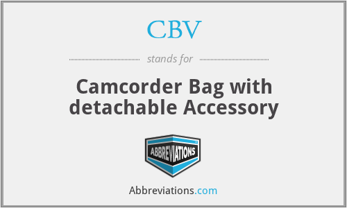 CBV - Camcorder Bag with detachable Accessory