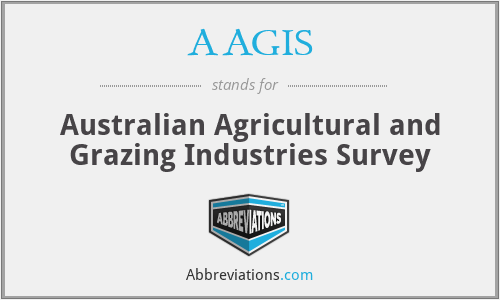 AAGIS - Australian Agricultural and Grazing Industries Survey