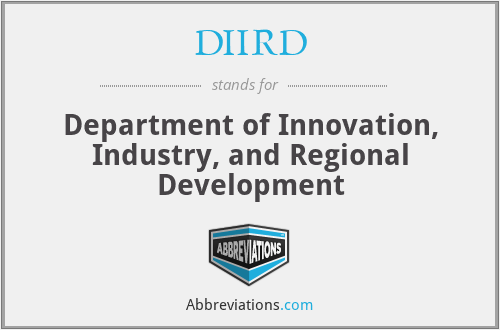 DIIRD - Department of Innovation, Industry, and Regional Development