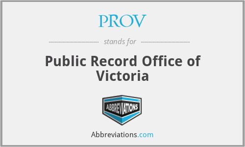 PROV - Public Record Office of Victoria