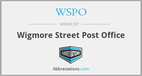 WSPO - Wigmore Street Post Office