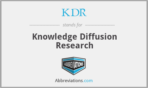 KDR - Knowledge Diffusion Research