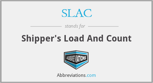 SLAC - Shipper's Load And Count