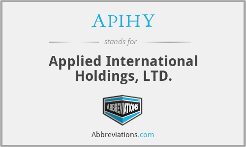 APIHY - Applied International Holdings, LTD.