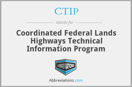 CTIP - Coordinated Federal Lands Highways Technical Information Program