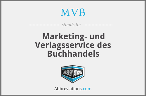 MVB - Marketing- und Verlagsservice des Buchhandels