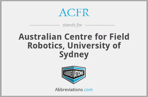 ACFR - Australian Centre for Field Robotics, University of Sydney