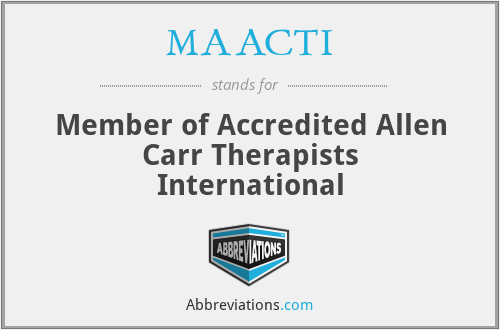 MAACTI - Member of Accredited Allen Carr Therapists International