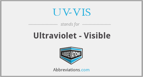 UV-VIS - Ultraviolet - Visible
