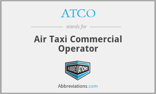 ATCO - Air Taxi Commercial Operator
