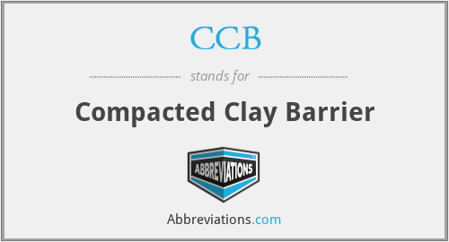 CCB - Compacted Clay Barrier