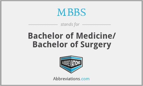 MBBS - Bachelor of Medicine/ Bachelor of Surgery