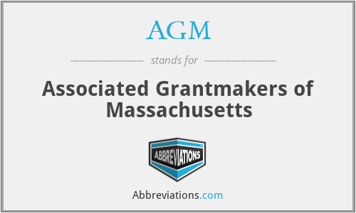 AGM - Associated Grantmakers of Massachusetts