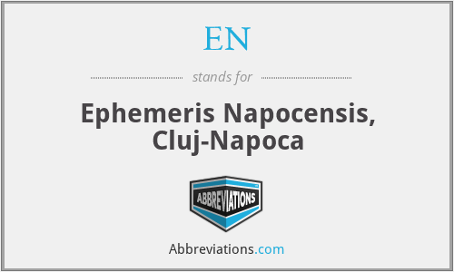 EN - Ephemeris Napocensis, Cluj-Napoca