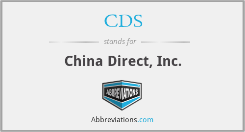 CDS - China Direct, Inc.