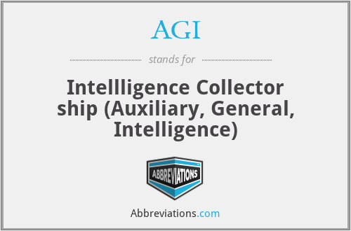 AGI - Intellligence Collector ship (Auxiliary, General, Intelligence)