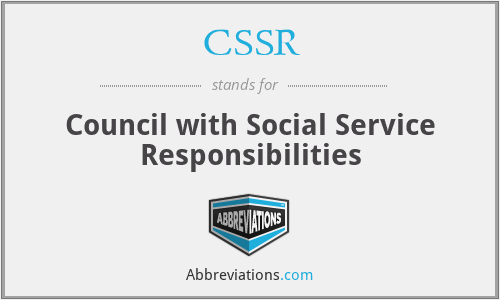 CSSR - Council with Social Service Responsibilities