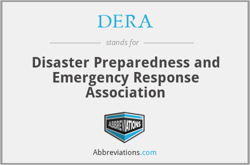 DERA - Disaster Preparedness and Emergency Response Association