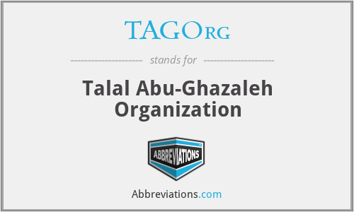 TAGOrg - Talal Abu-Ghazaleh Organization