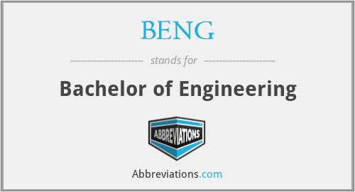 BENG - Bachelor of Engineering