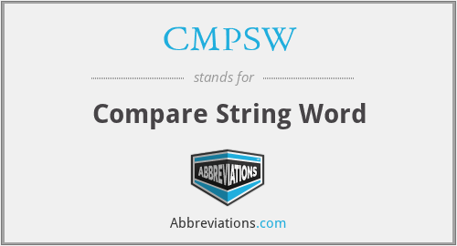 CMPSW - Compare String Word