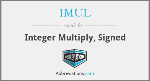 IMUL - Integer Multiply, Signed