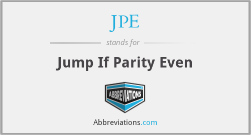 JPE - Jump If Parity Even