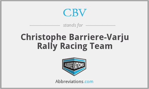 CBV - Christophe Barriere-Varju Rally Racing Team