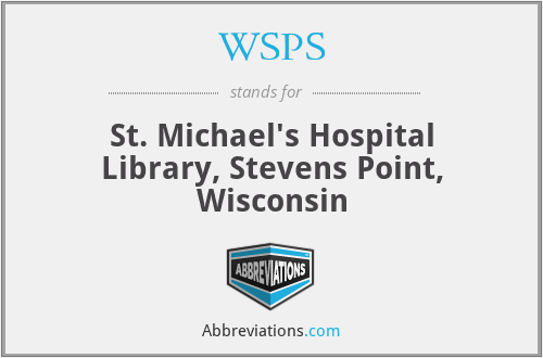 WSPS - St. Michael's Hospital Library, Stevens Point, Wisconsin