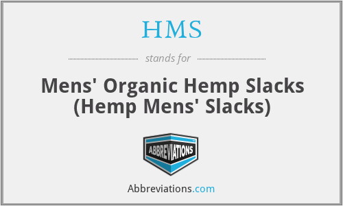 HMS - Mens' Organic Hemp Slacks (Hemp Mens' Slacks)