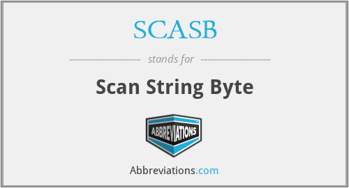 SCASB - Scan String Byte