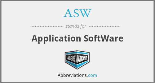 ASW - Application SoftWare