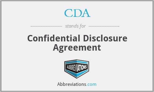 CDA - Confidential Disclosure Agreement