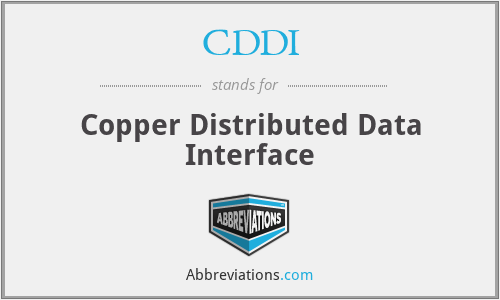 CDDI - Copper Distributed Data Interface