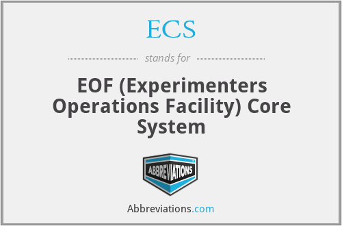 ECS - EOF (Experimenters Operations Facility) Core System