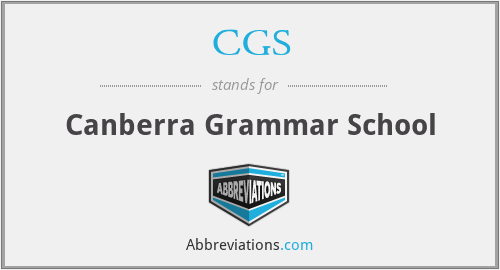 CGS - Canberra Grammar School