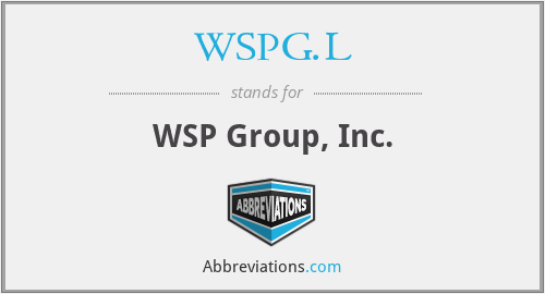 WSPG.L - WSP Group, Inc.